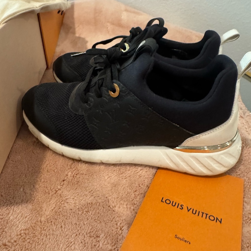 Louis Vuitton Black and White Athletic Shoes